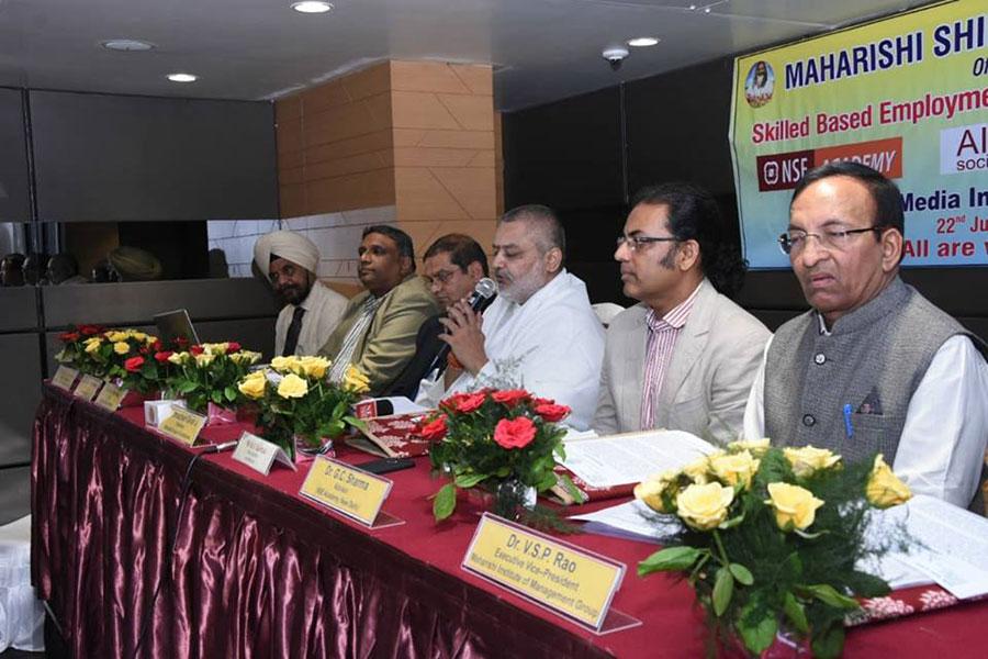 1. Shri Ravi Varanasi, CEO, National Stock Exchange Academy, Mumbai 2. Shri. G.C. Sharma, Advisor, NSE Academy, Delhi 3. Shri Srihari, CEO and Founder, AIRA SocioCare Bangalore,4. Shri. K.S. Karthik, AEON Learning, CEO Chennai. 5. Dr. VSP Rao, former dean of ICFAI Hyderabad 6. Brahmachari Girish, Chairman Maharishi Group of Institutions. 7. Col TPS Kandra, Director MIM Bhopal. MSS has signed collaboration MOU with these organisations to offer job ready employment oriented skill based certificate, diploma, UG and PG courses on Financial Market, Mutual Fund Management, Investment Advisor, Health Care Professionals, and Hospitality & Tourism sector Management.