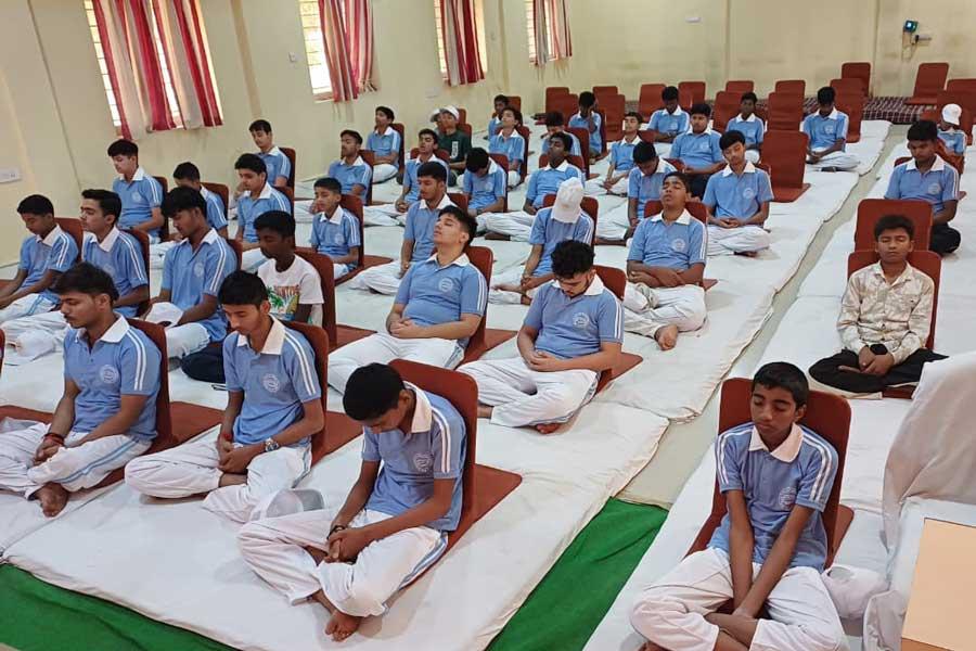 Maharishi Vedik Life Training Program. Students and teachers are enjoying regular practice of Yogasanas, Pranayam, Transcendental Meditation and TM Siddhi program.