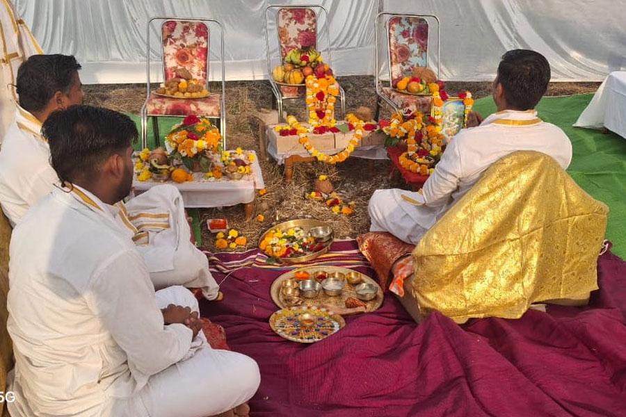 Ved Vidya Martand Brahmachari Girish Ji has taken up the construction of 5 temples of Panch Devatas at Brahmsthan of India to fulfil divine desire of His Holiness Maharishi Mahesh Yogi Ji. Bhumi and Shila Pujan was done by Maharishi Vedic Pundits in auspicious presence of Brahmachari Girish Ji in auspicious Muhurta given by Jyotish department of Maharishi Ved Vigyan Vishwa Vidyapeeth. 
