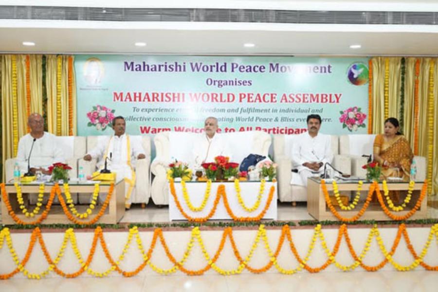 Maharishi World Peace Assembly was inaugurated today at Maharishi Bliss Residency, Bhopal by Ved Vidya Martand Brahmachari Girish Ji.